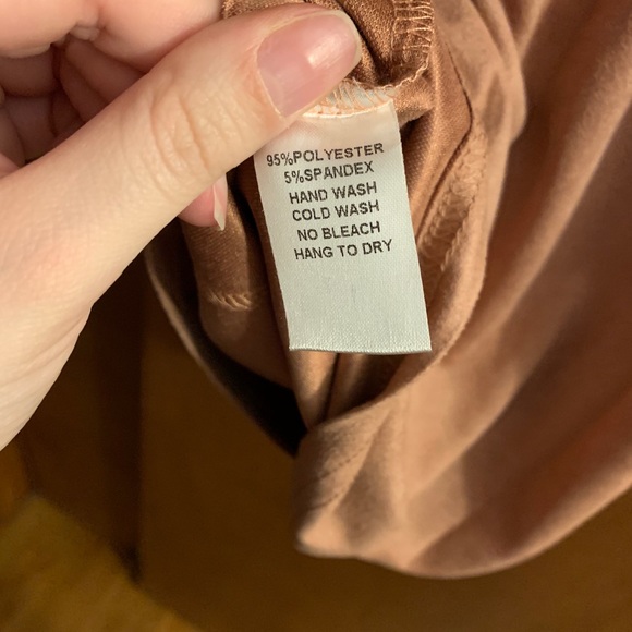 Dusty Rose Suede Bodycon Dress - Picture 3 of 3